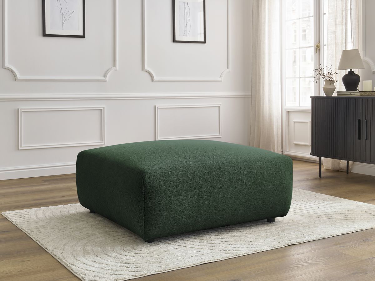 Pouf LUCIEN tissu lisse