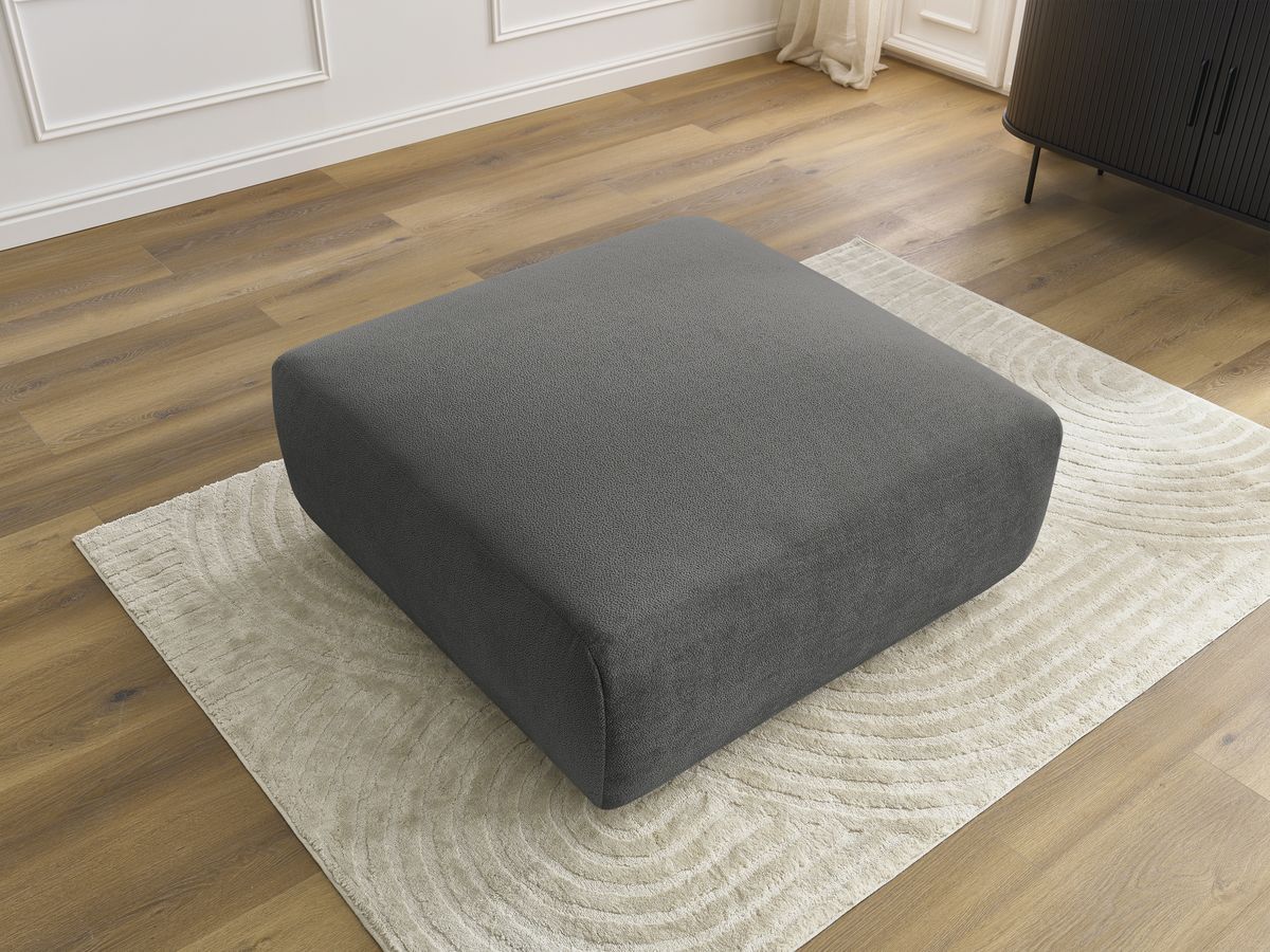 Pouf LUCIEN tissu lisse