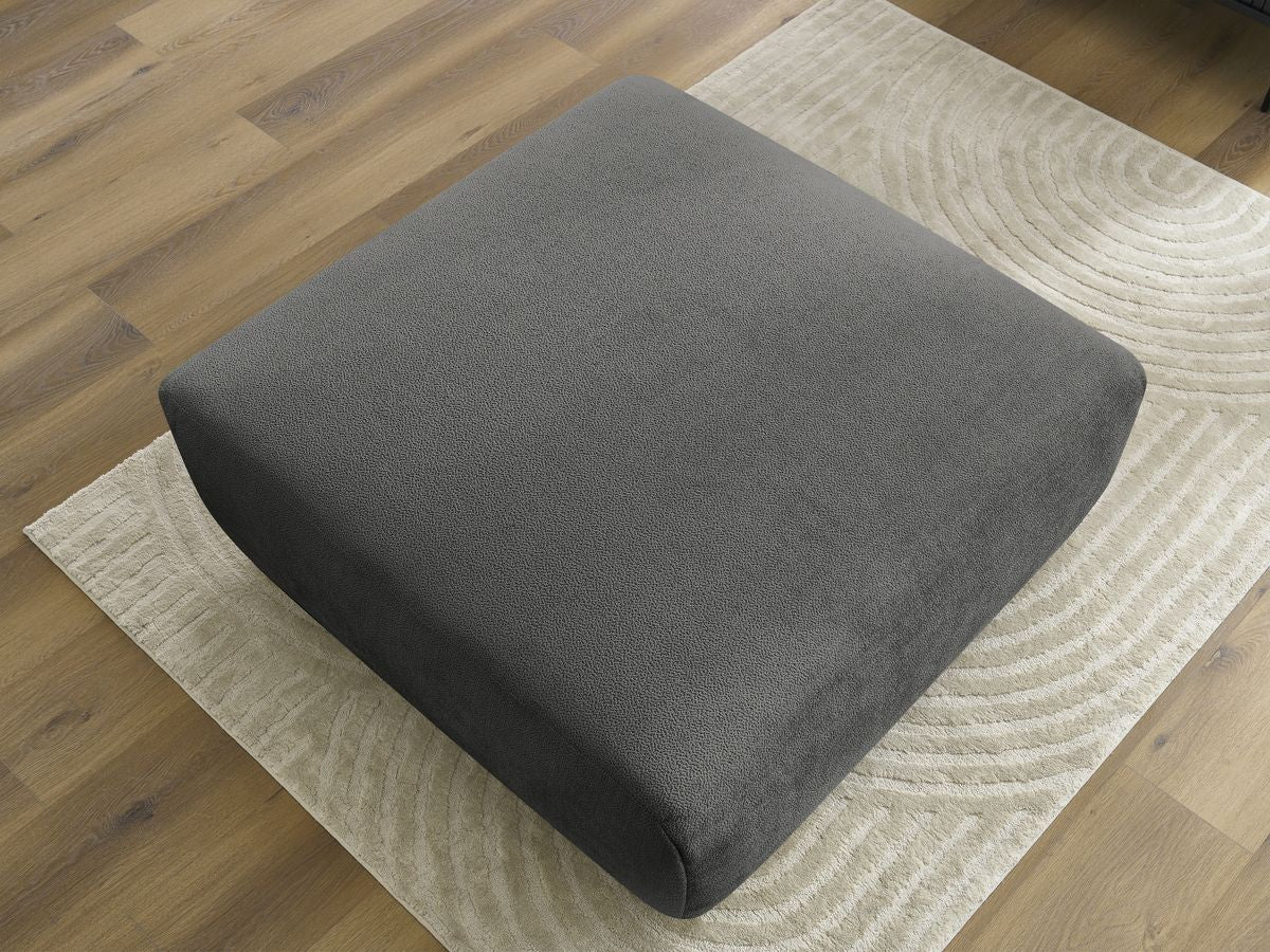 Pouf LUCIEN tissu lisse