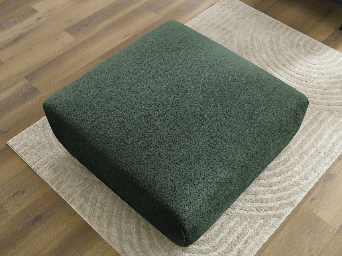 Pouf LUCIEN tissu lisse