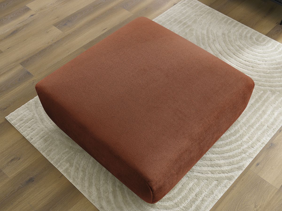 Pouf LUCIEN tissu lisse