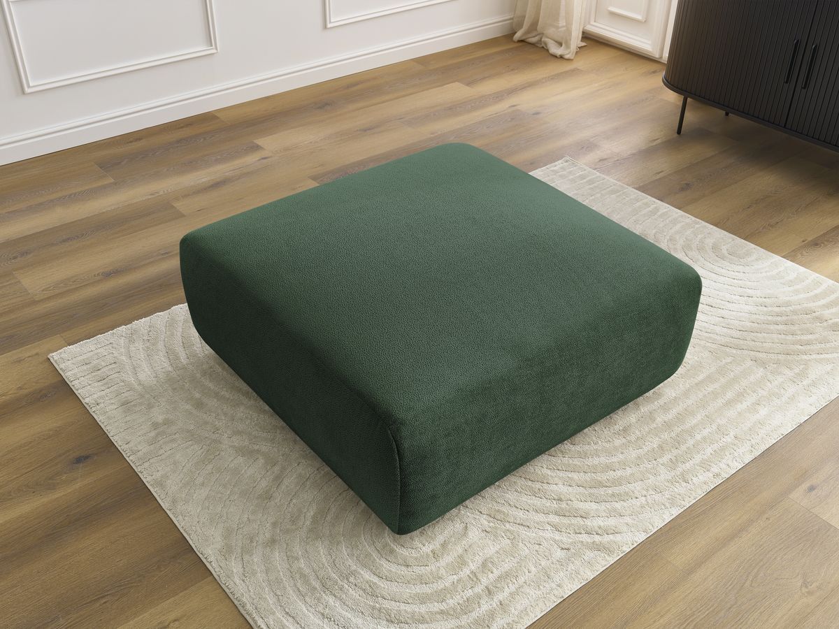 Pouf LUCIEN tissu lisse