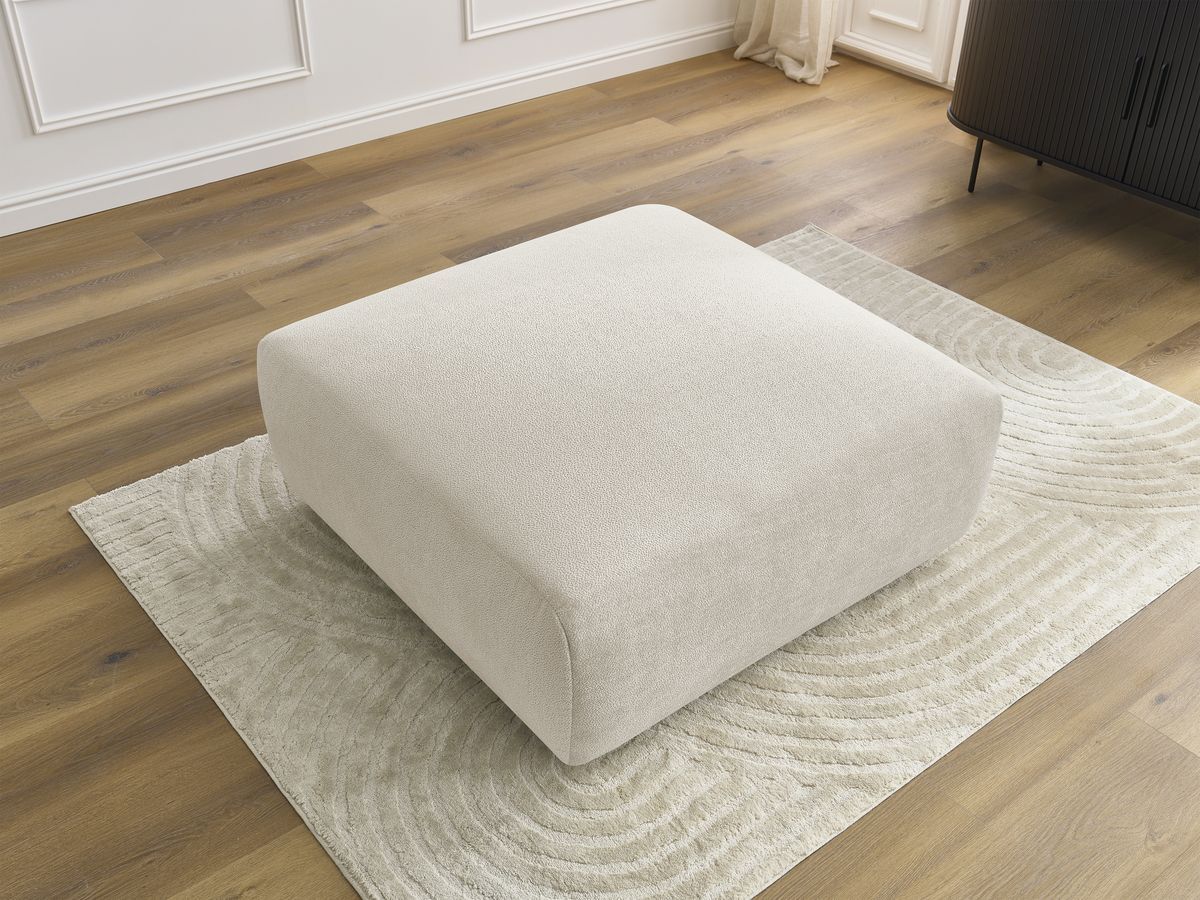 Pouf LUCIEN tissu lisse