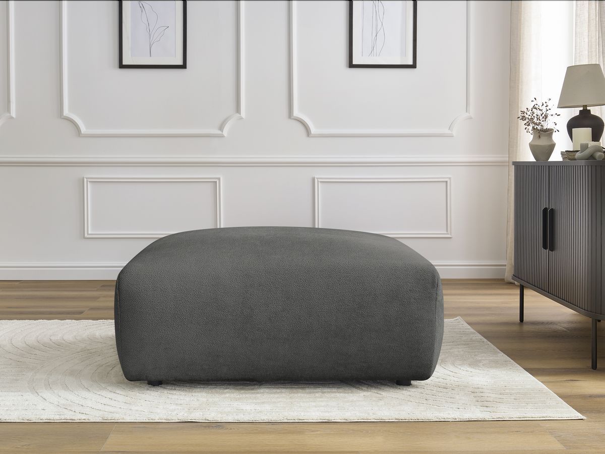 Pouf LUCIEN tissu lisse