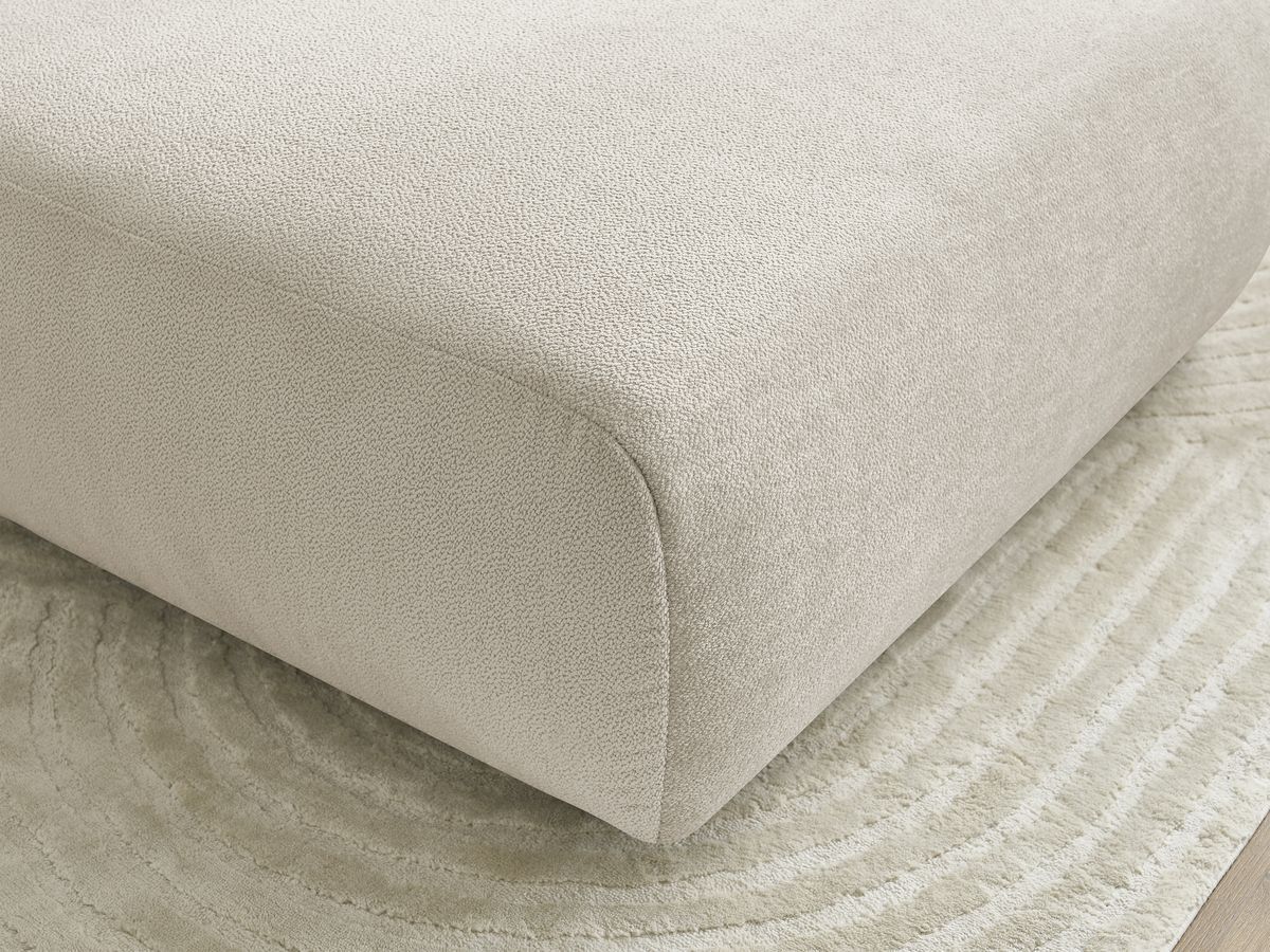 Pouf LUCIEN tissu lisse