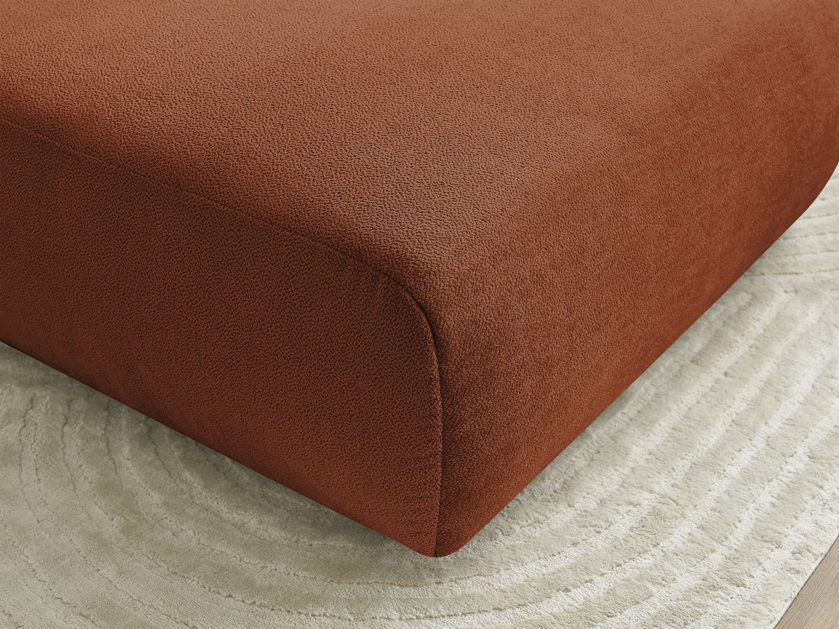 Pouf LUCIEN tissu lisse