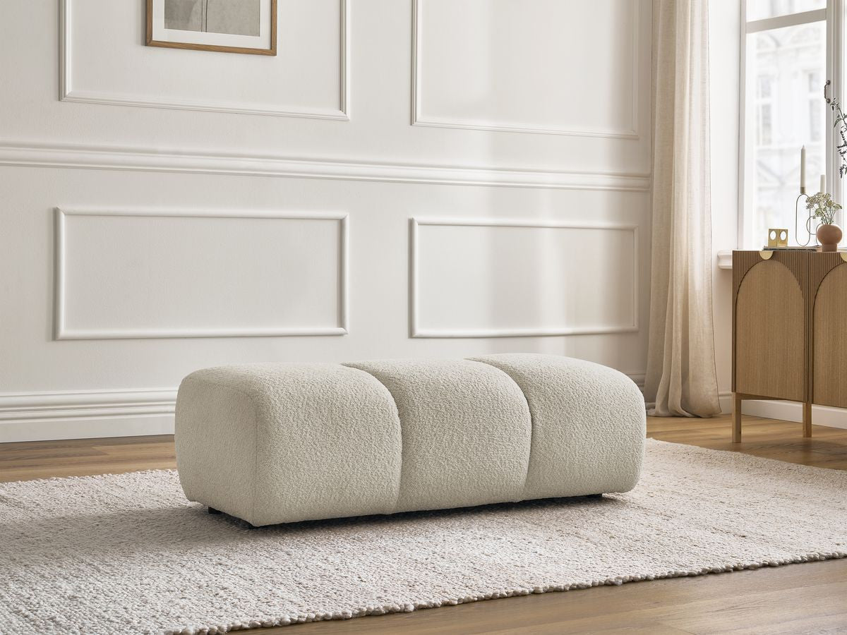 Pouf PAMIRA tissu bouclette