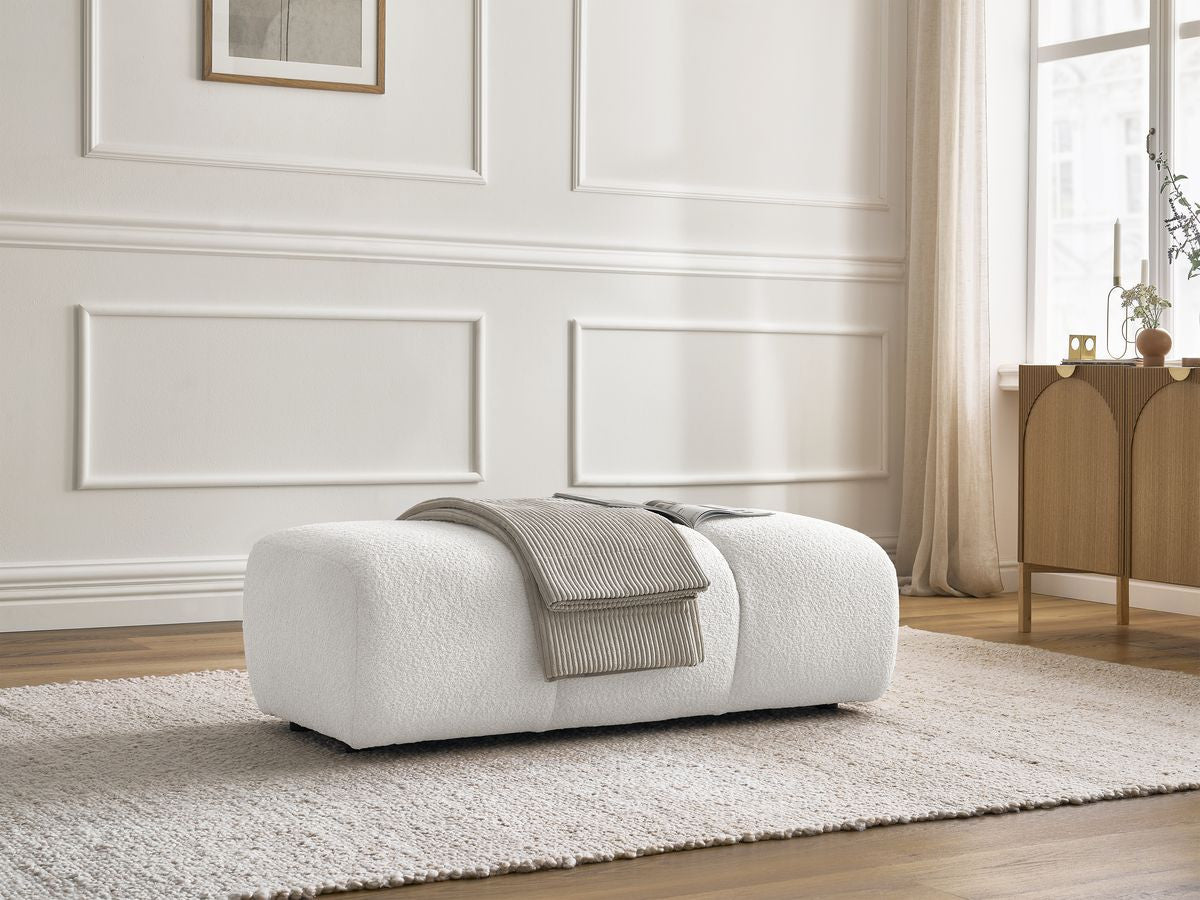 Pouf PAMIRA tissu bouclette