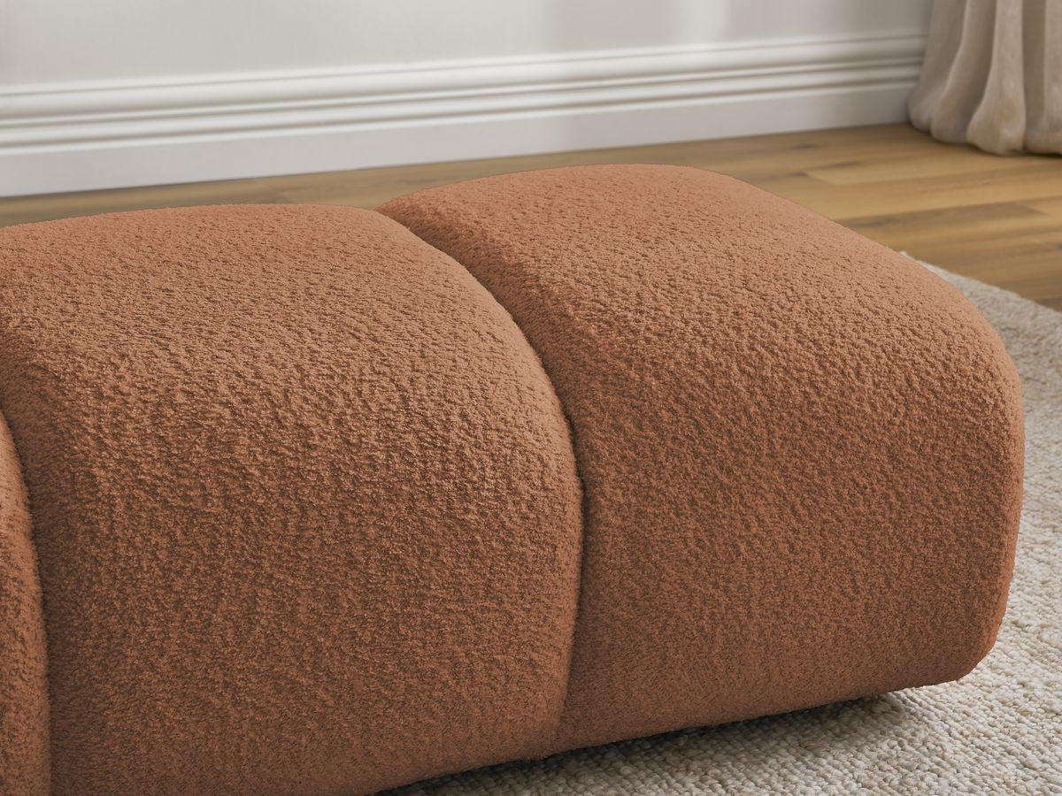 Pouf PAMIRA tissu bouclette
