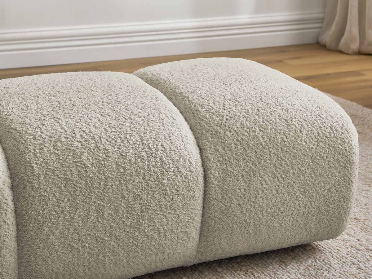 Pouf PAMIRA tissu bouclette