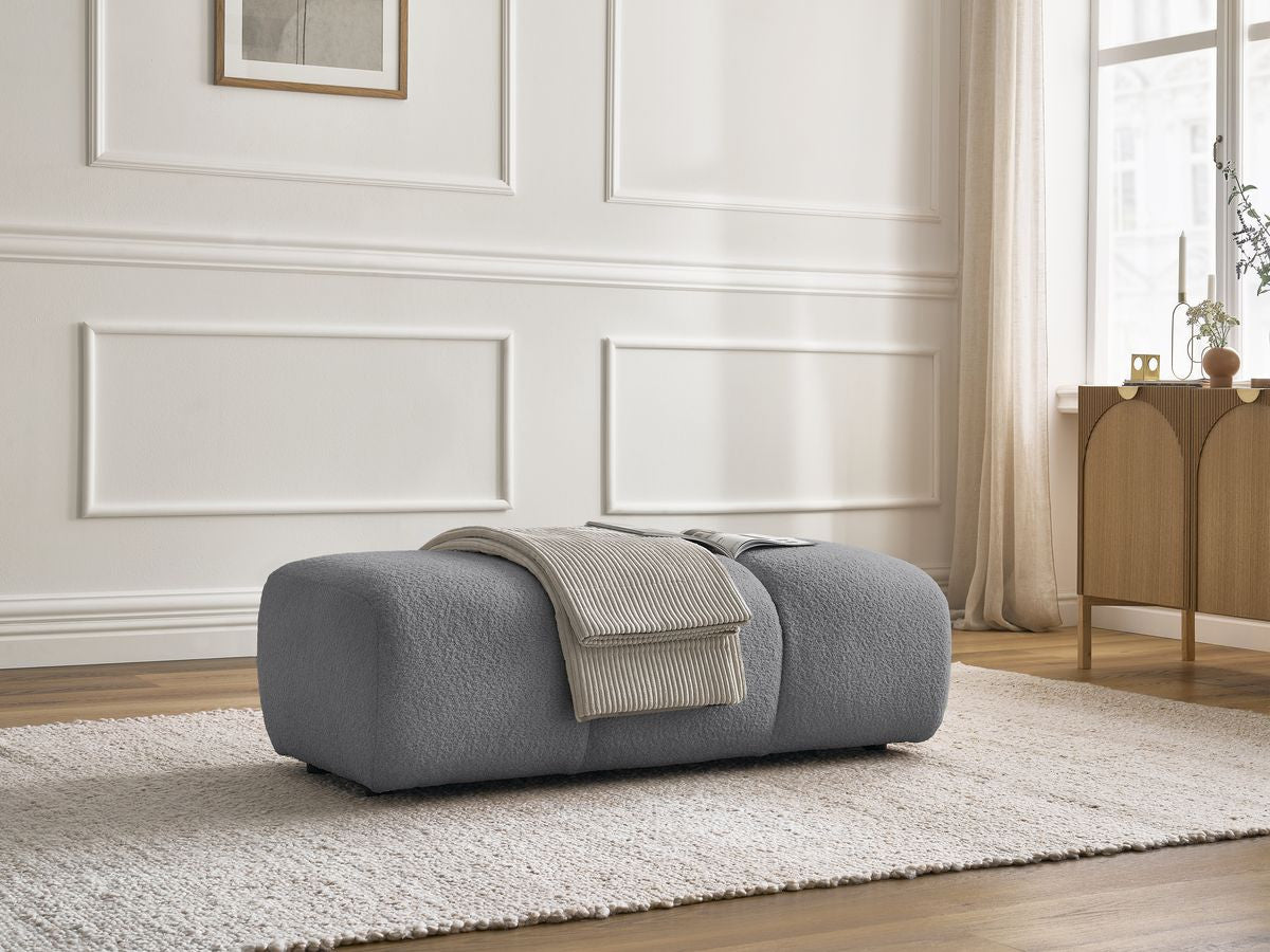 Pouf PAMIRA tissu bouclette