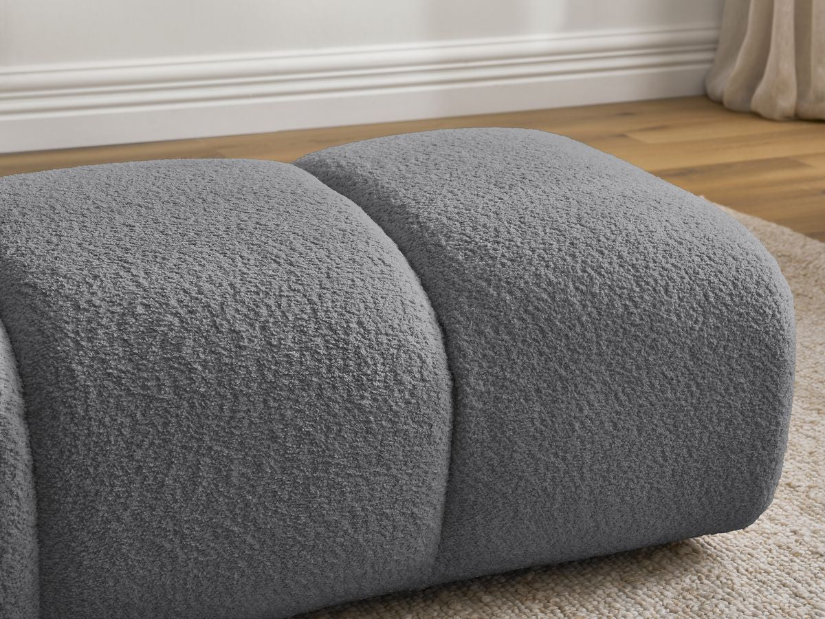 Pouf PAMIRA tissu bouclette