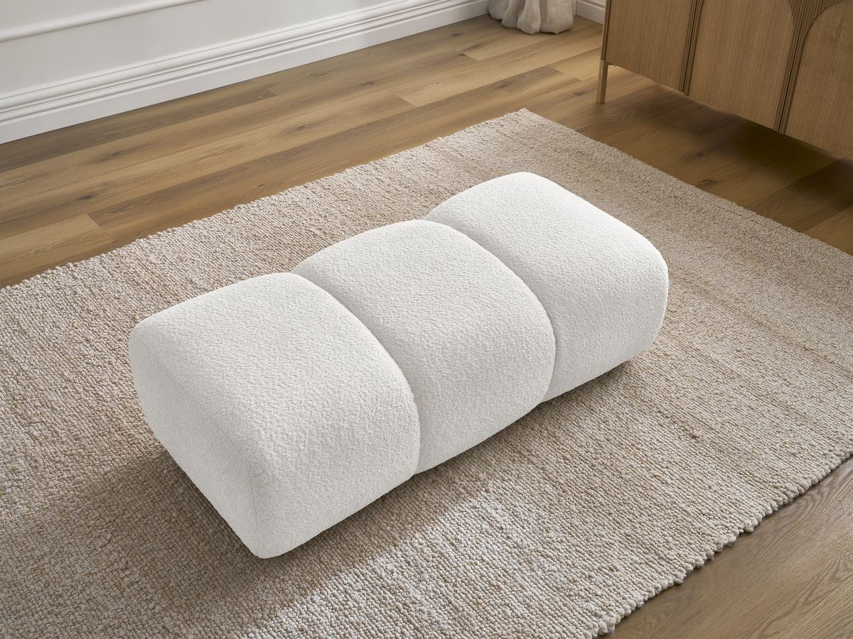 Pouf PAMIRA tissu bouclette