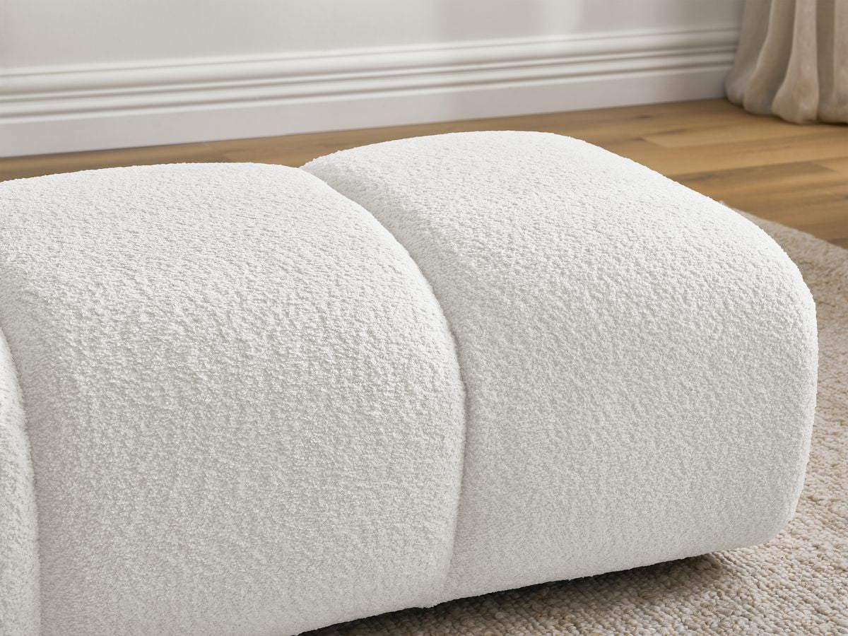 Pouf PAMIRA tissu bouclette