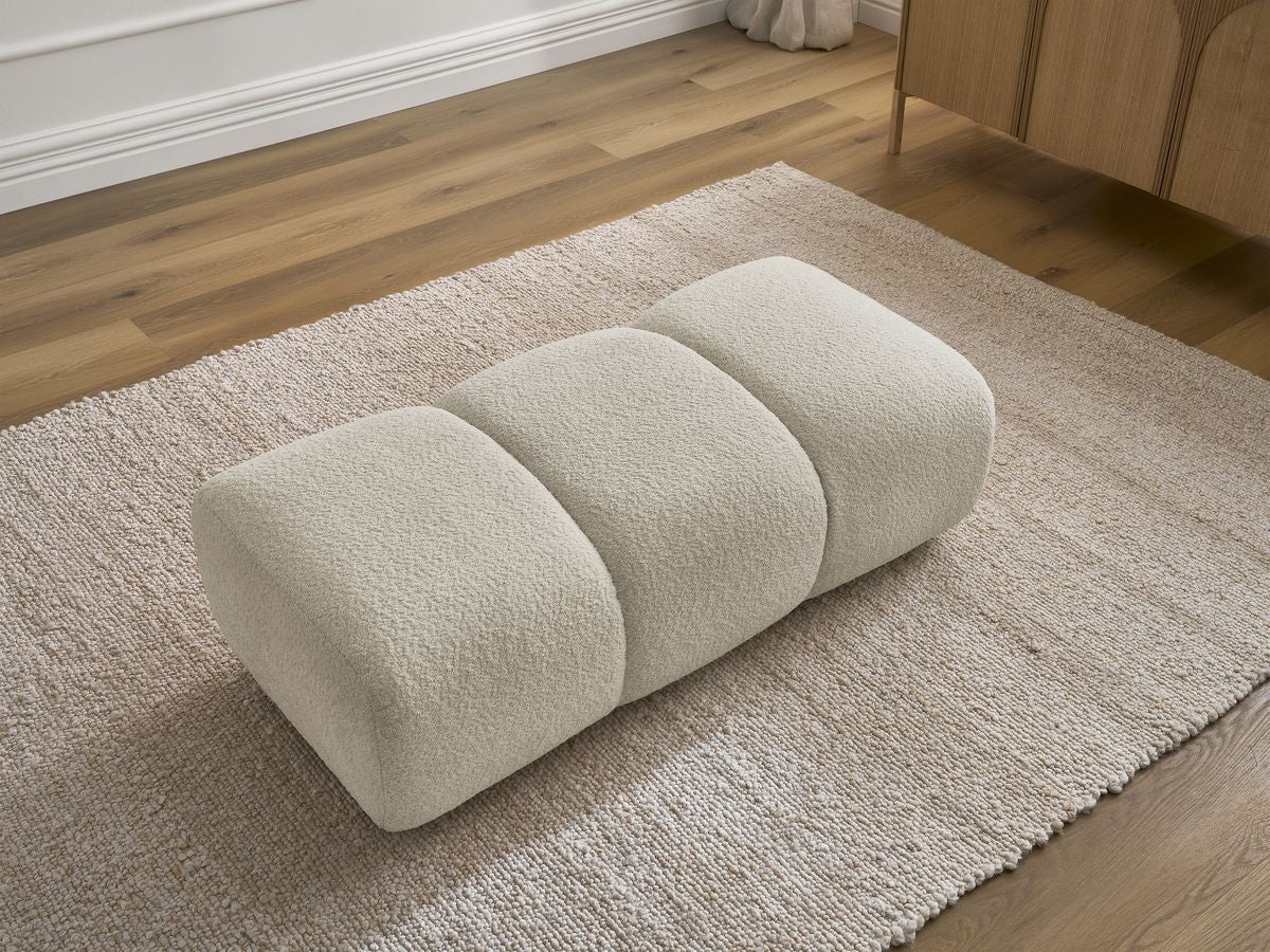 Pouf PAMIRA tissu bouclette