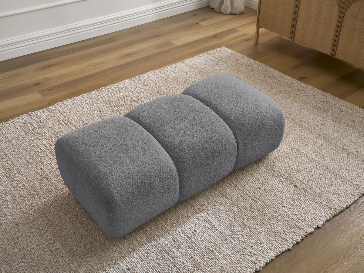 Pouf PAMIRA tissu bouclette