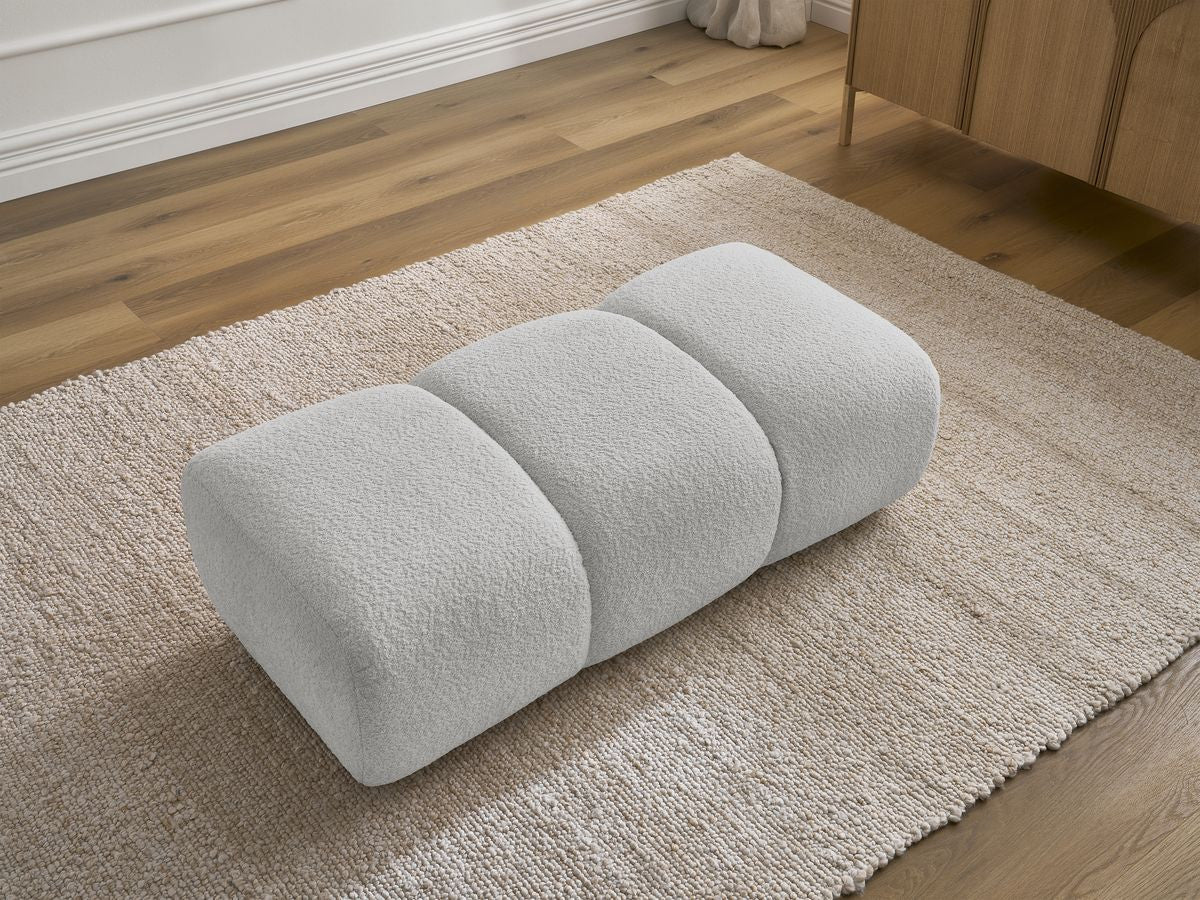 Pouf PAMIRA tissu bouclette