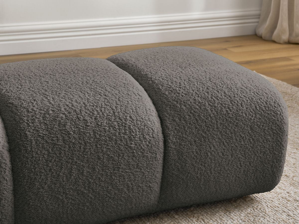 Pouf PAMIRA tissu bouclette