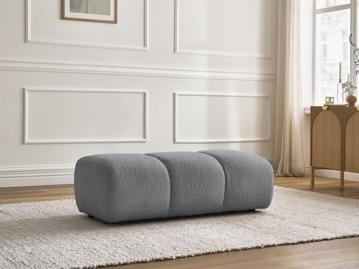 Pouf PAMIRA tissu bouclette