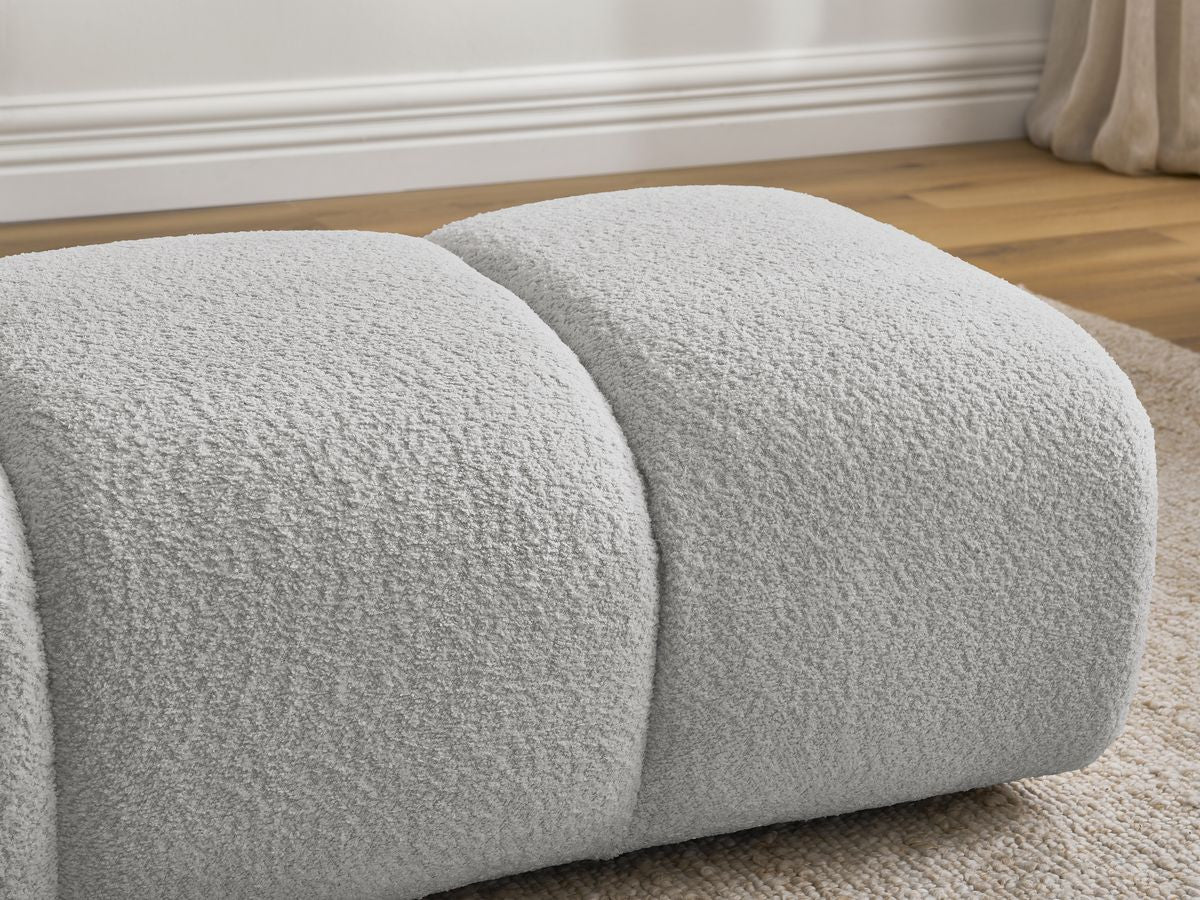 Pouf PAMIRA tissu bouclette