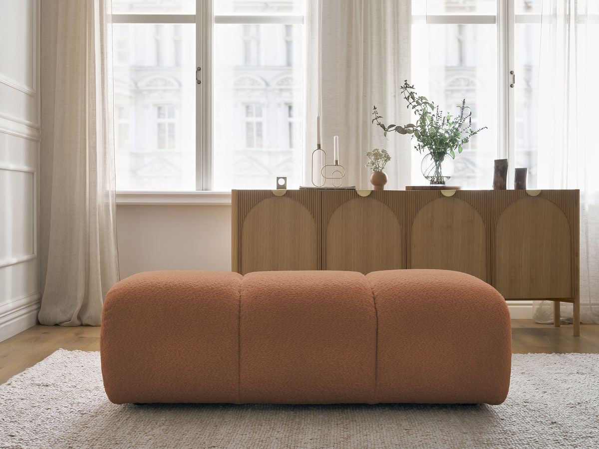 Pouf PAMIRA tissu bouclette