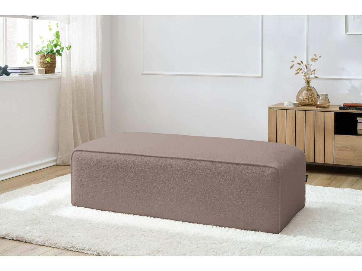 Pouf pour canapé modulable MEGEVE tissu bouclette