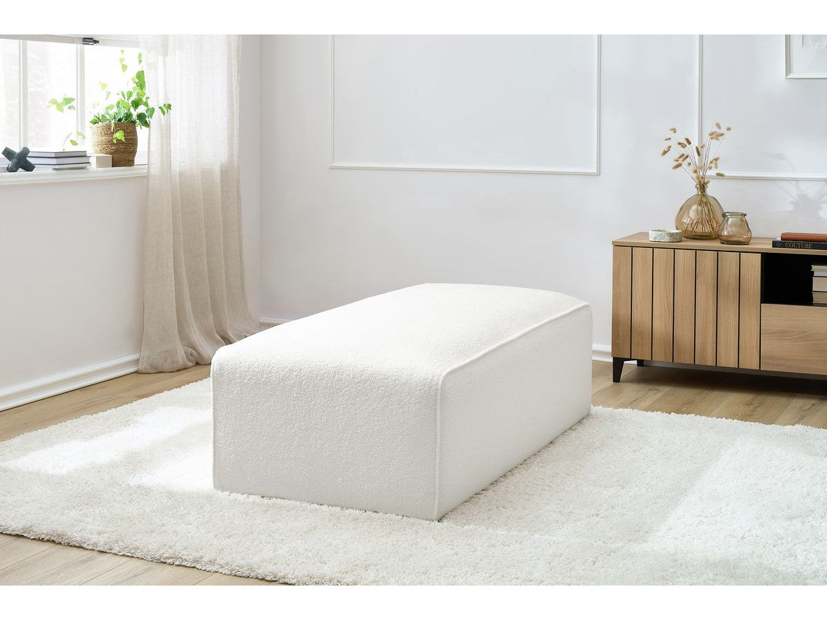 Pouf pour canapé modulable MEGEVE tissu bouclette