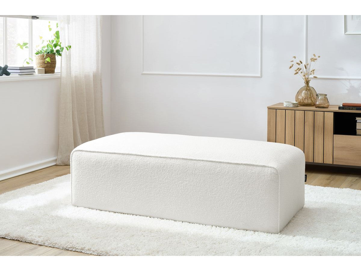 Pouf pour canapé modulable MEGEVE tissu bouclette