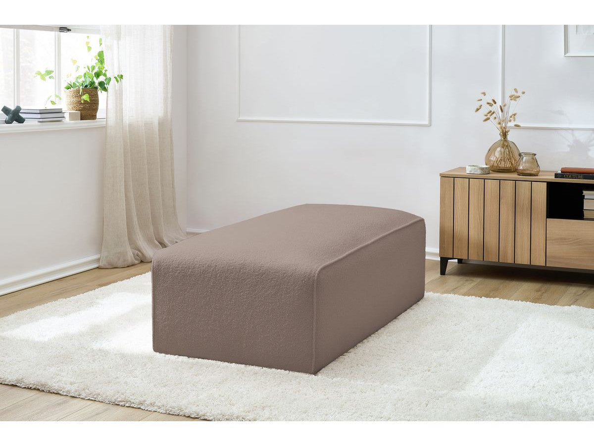 Pouf pour canapé modulable MEGEVE tissu bouclette