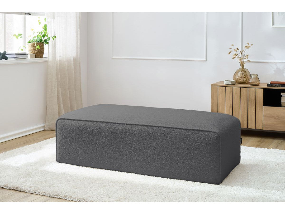Pouf pour canapé modulable MEGEVE tissu bouclette