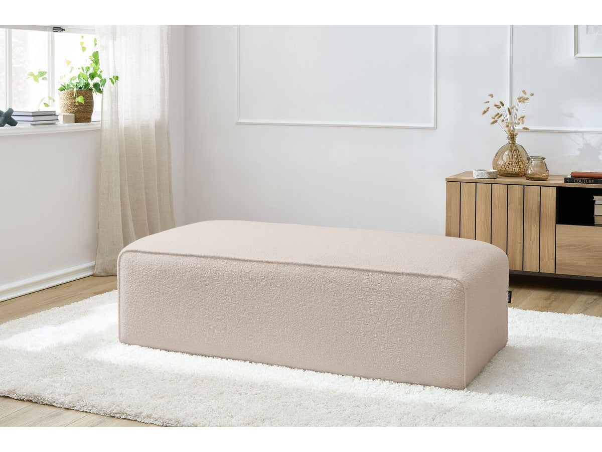Pouf pour canapé modulable MEGEVE tissu bouclette