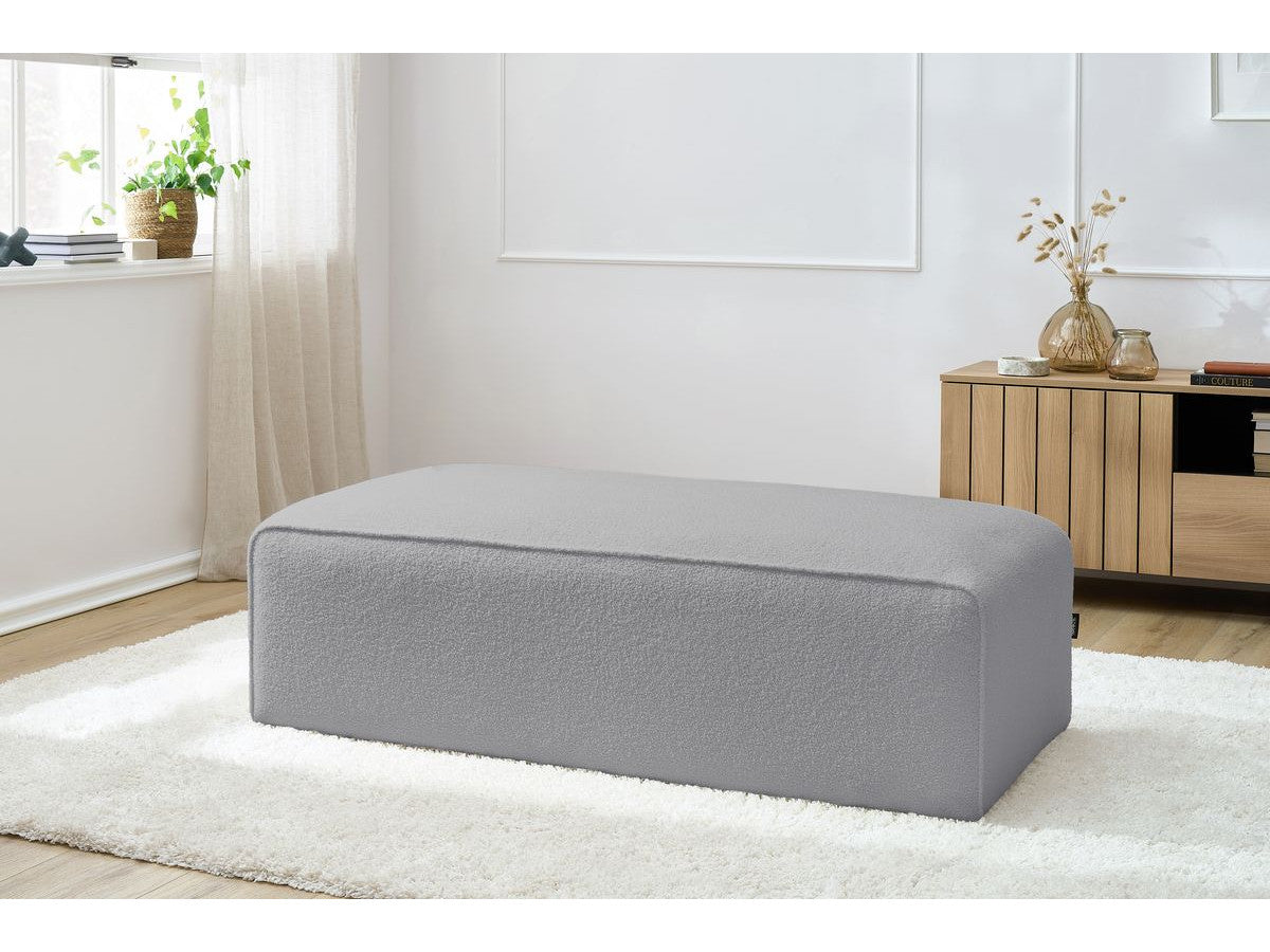 Pouf pour canapé modulable MEGEVE tissu bouclette