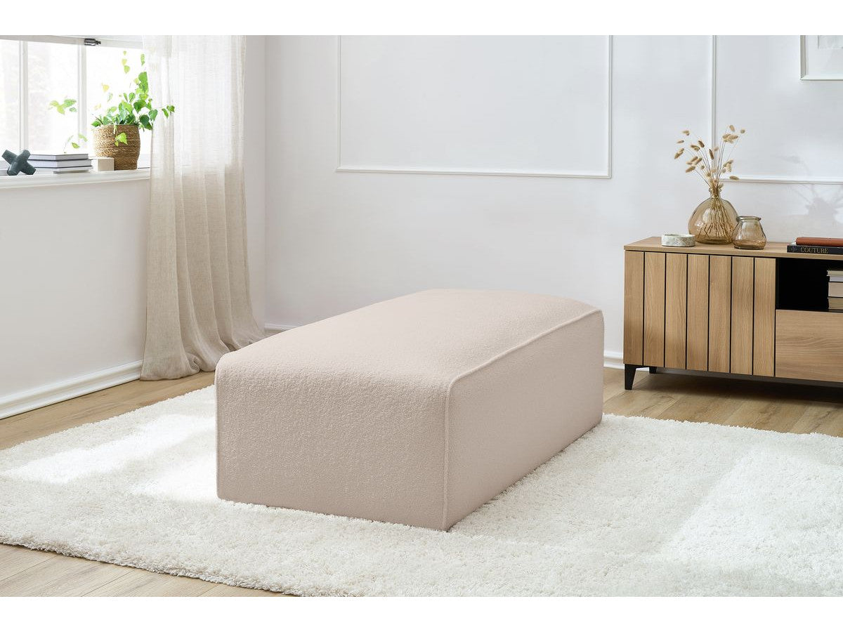Pouf pour canapé modulable MEGEVE tissu bouclette