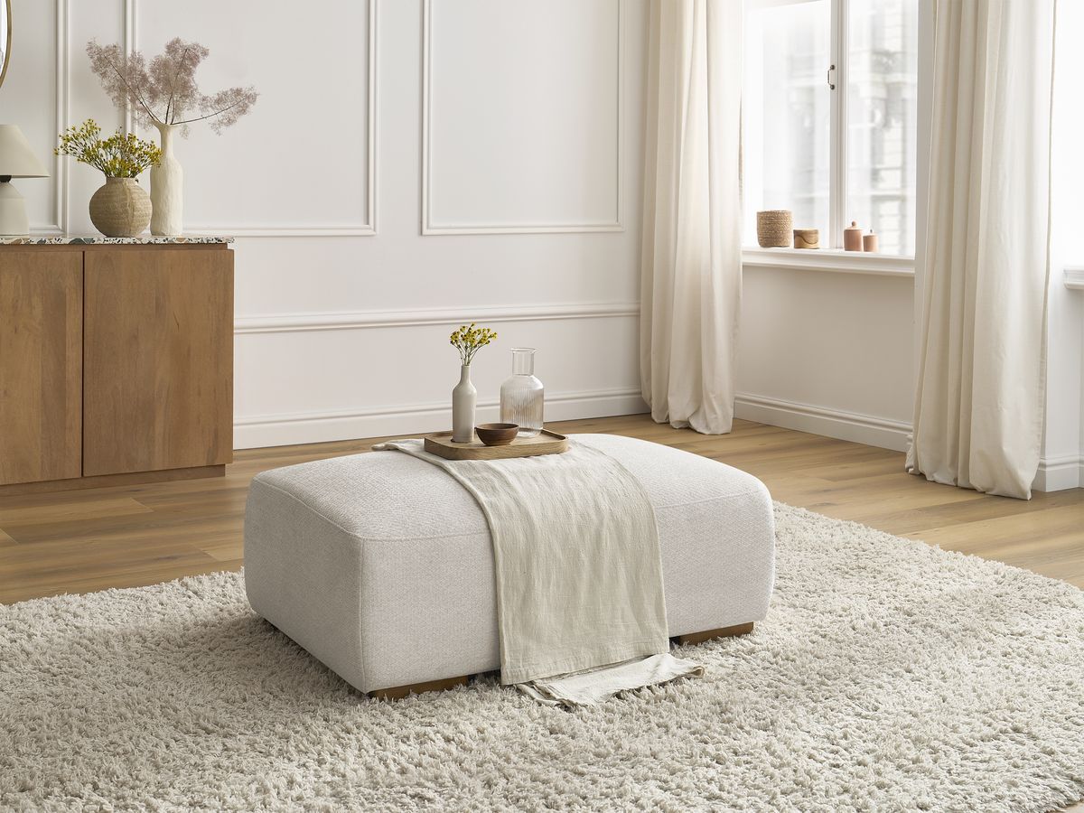 Pouf SIDONIE tissu chiné