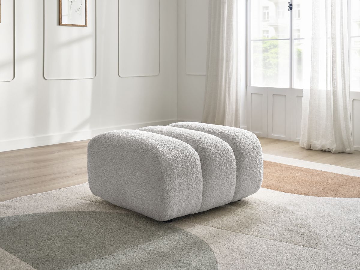 Pouf TALIA tissu bouclette
