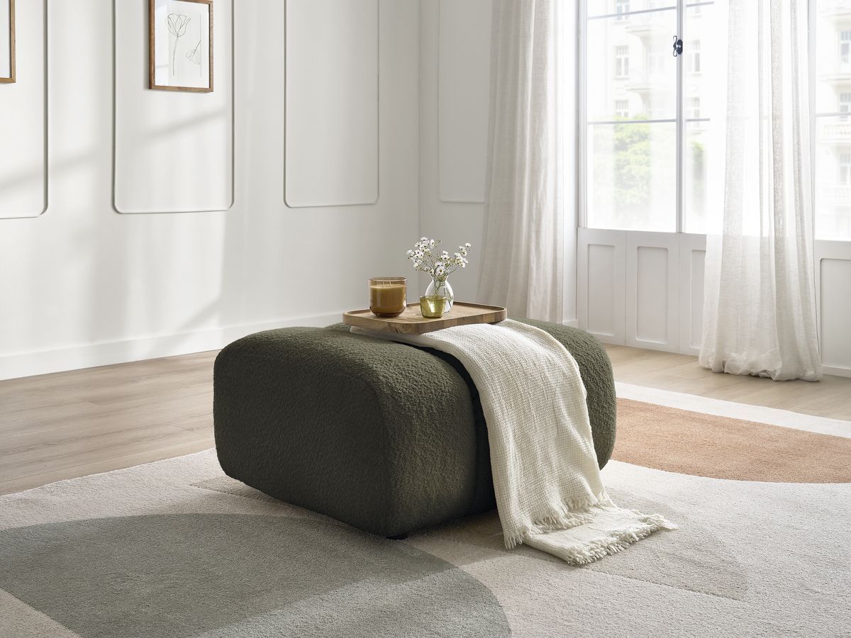Pouf TALIA tissu bouclette