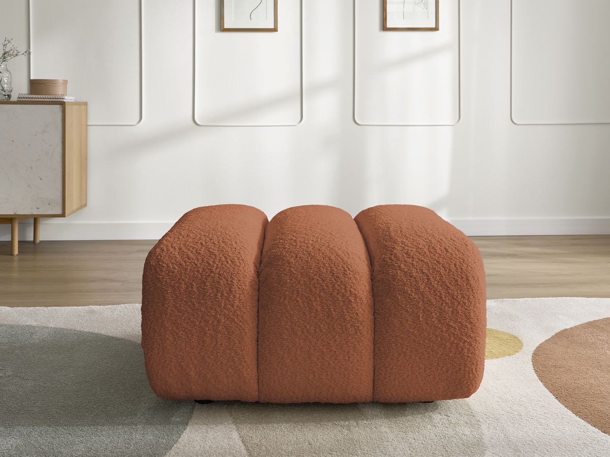 Pouf TALIA tissu bouclette