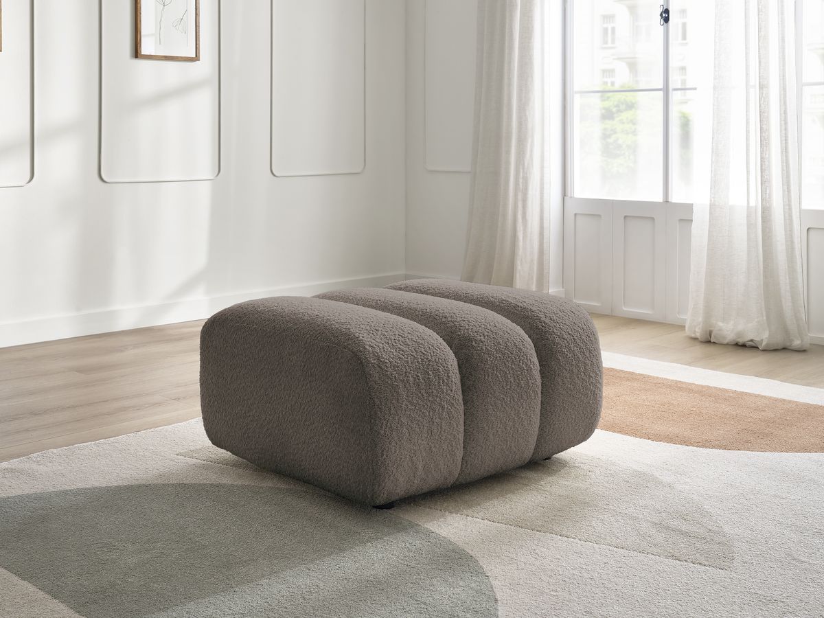 Pouf TALIA tissu bouclette