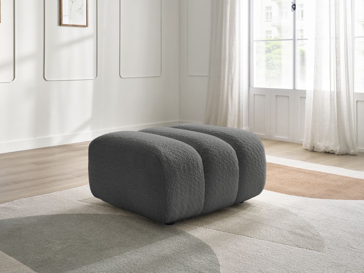 Pouf TALIA tissu bouclette