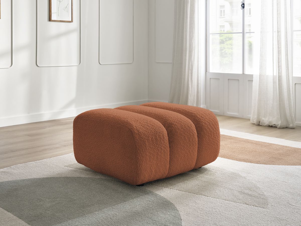 Pouf TALIA tissu bouclette