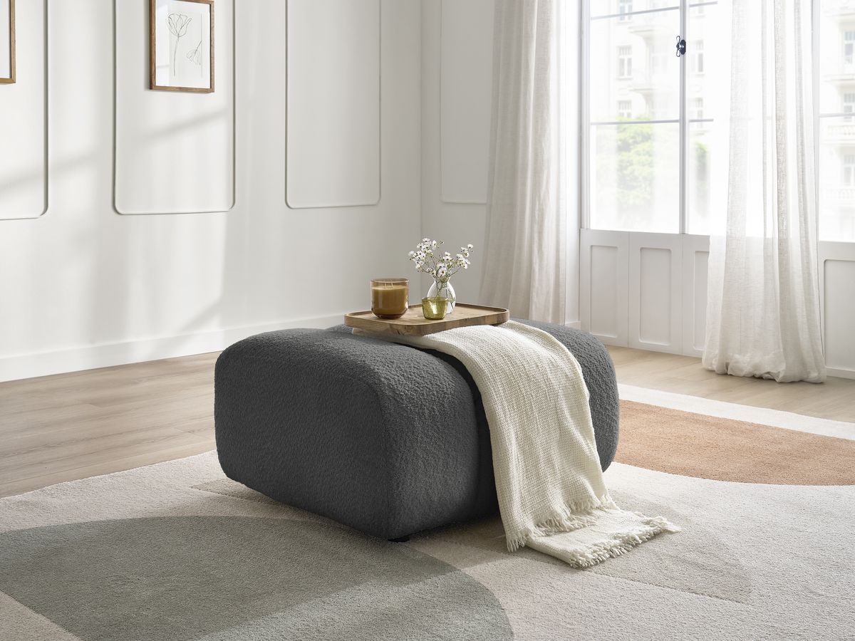 Pouf TALIA tissu bouclette