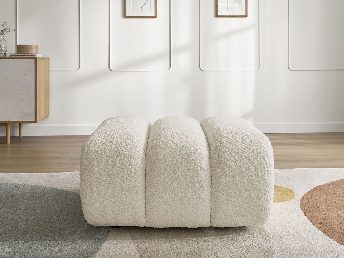 Pouf TALIA tissu bouclette