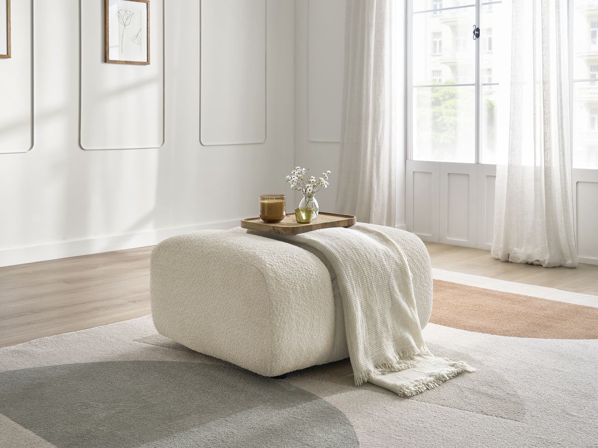 Pouf TALIA tissu bouclette