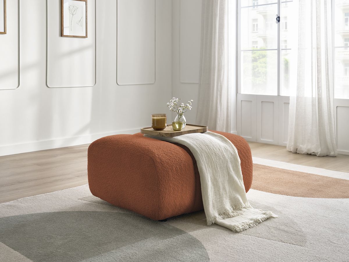 Pouf TALIA tissu bouclette
