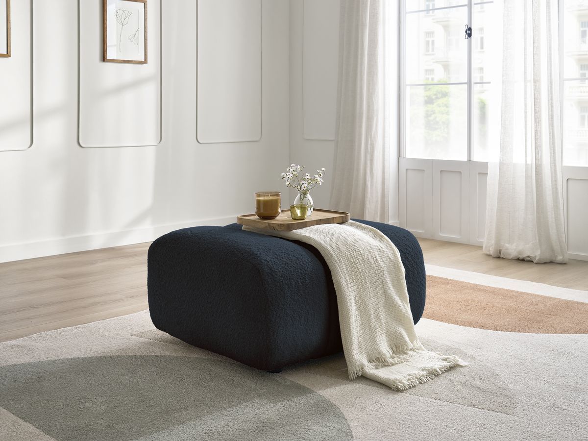 Pouf TALIA tissu bouclette