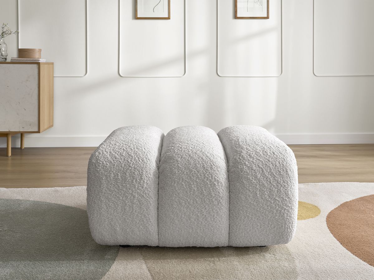 Pouf TALIA tissu bouclette