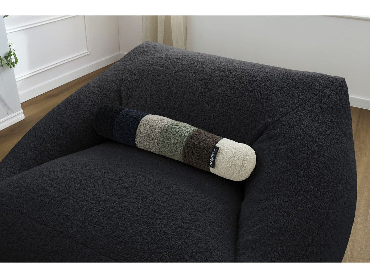 Pouf ultra moelleux LILIBET tissu bouclette
