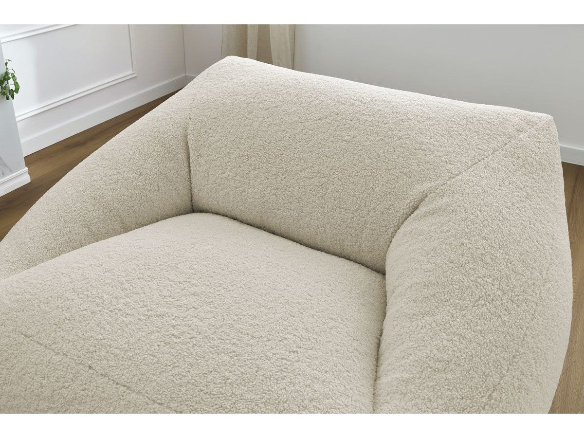 Pouf ultra moelleux LILIBET tissu bouclette