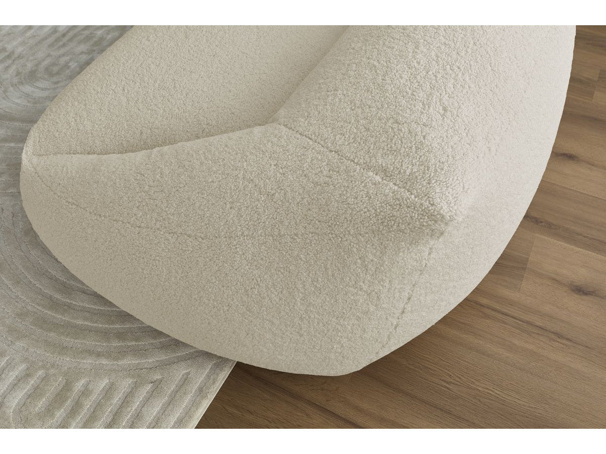 Pouf ultra moelleux LILIBET tissu bouclette