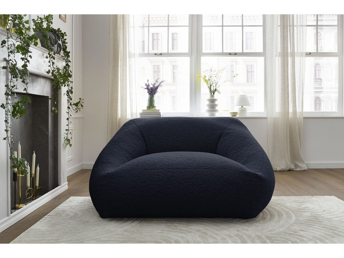 Pouf ultra moelleux LILIBET tissu bouclette